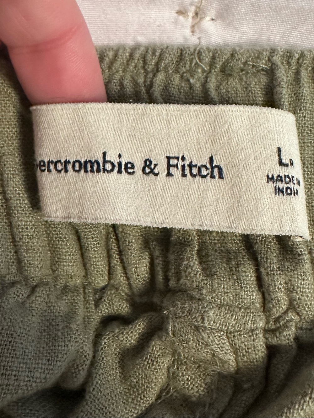 Abercrombie & Fitch Sage Green Cargo Trousers - Picture 3 of 3